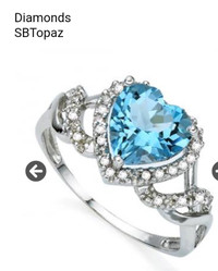 woman’s real blue topaz ring 