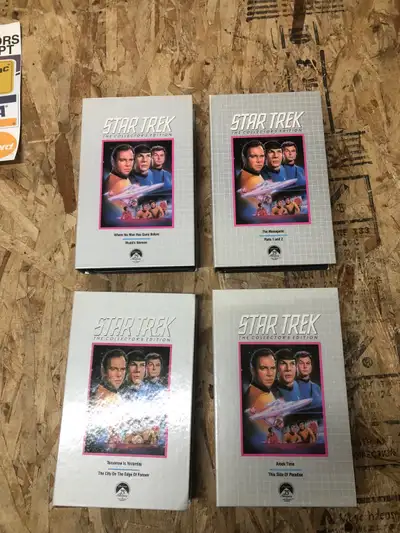 Star Trek TV VHS Tapes issued by CBS Video Library in the 1980’s. Two episodes on each: Where No Man...