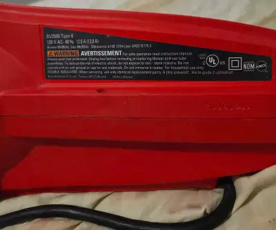 This Black and Decker Leaf Hog is a powerful tool, operating at 120 V AC and 60 Hz, designed to make...