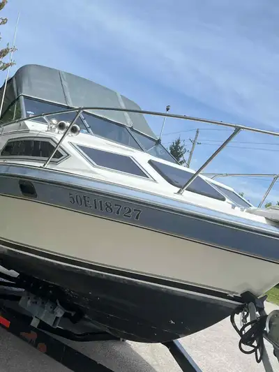For sale 1987 4.3 v6 mercruiser engine and outdrive Has bimini top ( not new but not leaking)