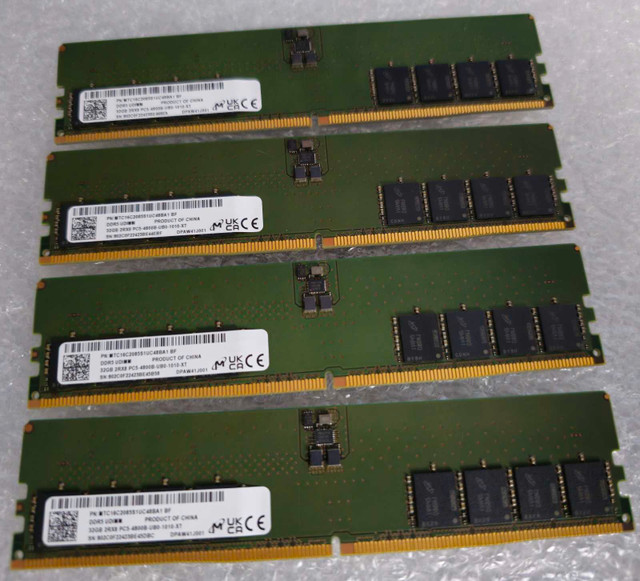 DESKTOP MEMORY DDR5 -4800MHZ 4 X 32GB = 128GB TOTAL in Desktop Computers in City of Toronto - Image 2