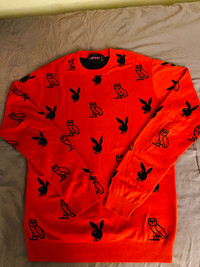 OVO x PLAYBOY Intarsia Sweater Red (Brand New