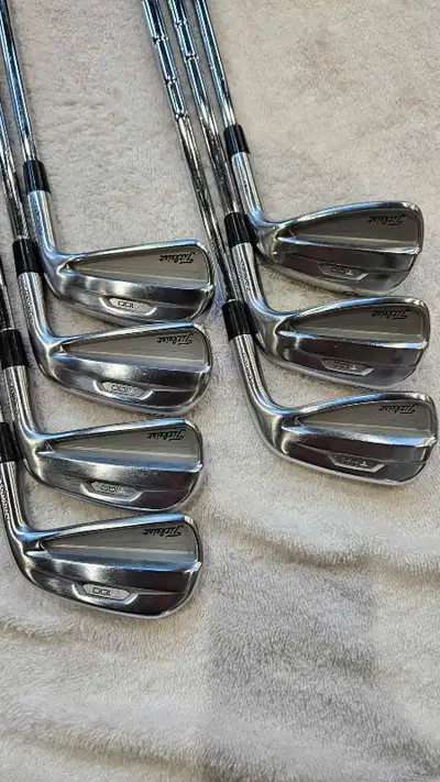 Titleist T100 irons. 2021 version. 4-PW. KBS Tour V 120X shafts. Standard length, lie and loft. New...
