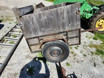 Great HD trailer with metal frame. Has ball hitch. Perfect for atv or anything with a ball hitch. 15...