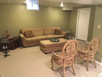 Looking for a clean, quiet place to call home? This bright, newly painted 1-bedroom furnished baseme...