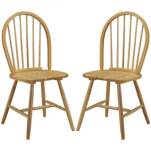 Set Of 2 Vintage Windsor Wood Chair With Spindle Back For Dinin in Chairs & Recliners in Kitchener / Waterloo - Image 4
