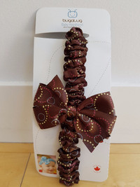 Brand New Cinch Baby Headband - Wine Butterfly