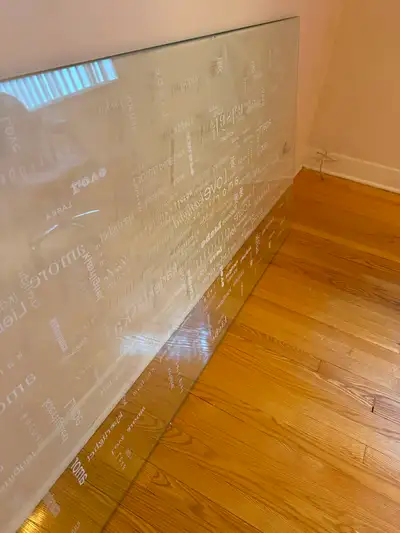 Ikea table top  patterned glass. 59”x32”, View more