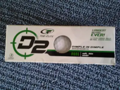 NEW 3 PACK TOP FLITE D2 GOLF BALLS, View more