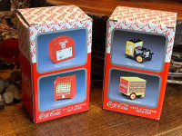 Coca Cola Bottle Dispenser Delivery Truck Salt and Pepper Shaker