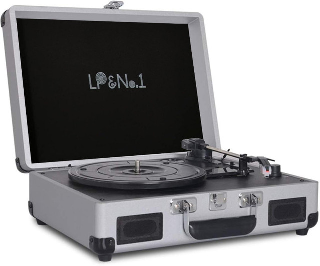 NEW Portable Suitcase Turntable with Stereo Speakers (LP No.1) in Stereo Systems & Home Theatre in Markham / York Region - Image 3