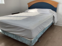 Queen size mattress with bed frame