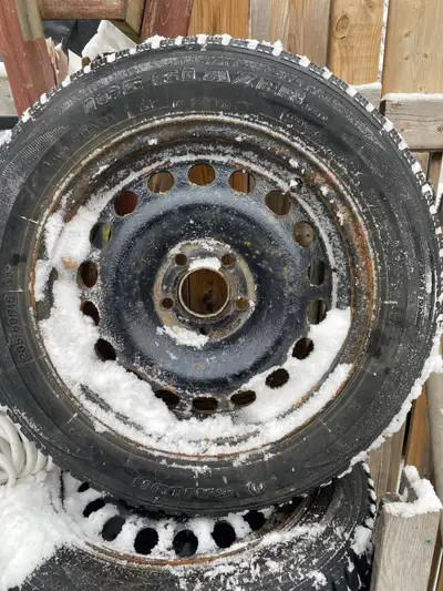 Selling set of like new Sailun ice blazer winter tires and Rims Size is 205/60/R16 bolt pattern is 5...