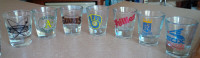 8 Baseball Shot Glasses with Team Names, Get All 8 For $20.