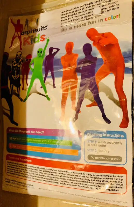 Kids Halloween Ninja Morph Suit Costume Size Large 12 in Costumes in Calgary - Image 4