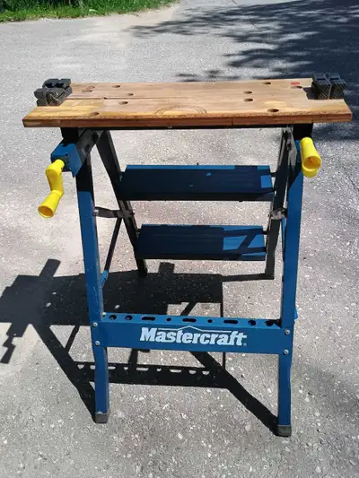 Mastercraft Folding Work Table – Solid Wood Top - $50!, View more