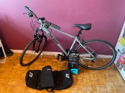 Kitted out Raleigh Route Hybrid Bike, View more