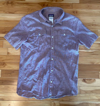 Patagonia Mens Short Sleeve Organic Cotton Blend Shirt Size Medi