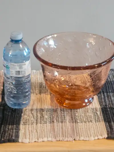 6" HIGH BUBBLE GLASS BOWL, View more