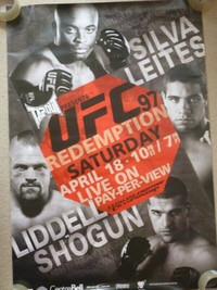 UFC PPV event posters - GSP Lesnar Silva Diaz Penn Shogun Iceman