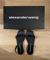 ALEXANDER WANG Ryder Folding Satin Sandals Size 37