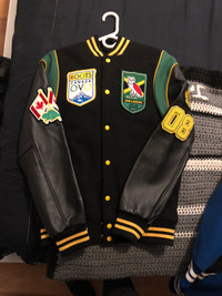 Roots jacket Wayne Gretzky Fantasy Camp leather sleeves