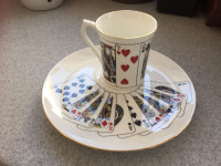 Queen's China "Cut for Coffee" cups and plates