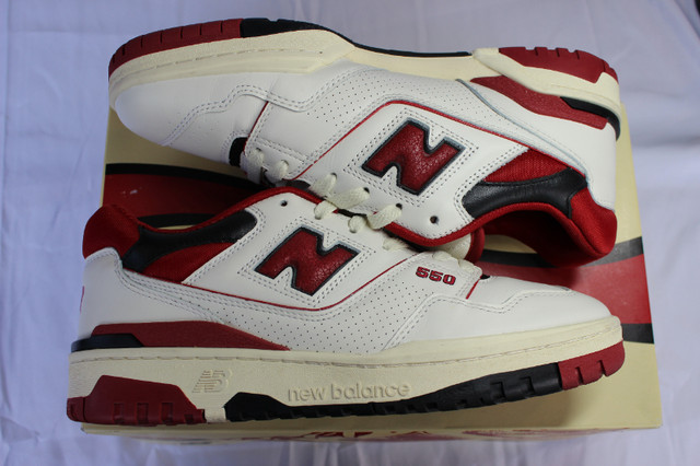 New balance  x ALD, 550's Red. 9/10 worn    once Size 9. in Men's Shoes in City of Toronto - Image 4