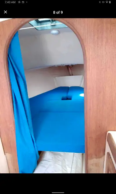 A great little boat. Shallow draft Clean and in excellent shape. New upholstery, 3 sails, including...