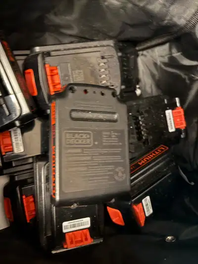 black & decker 20v battery $25 each. I have about 12 pcs. They are lightly used in power drills. In...