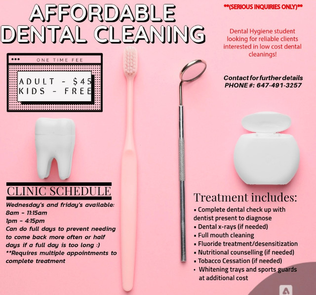 Free Dental Cleaning in Health and Beauty Services in City of Toronto