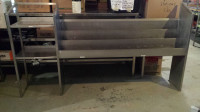 CUSTOM MADE INDUSTRIAL STAINLESS STEEL RACK W/ SHELVING FOR SALE