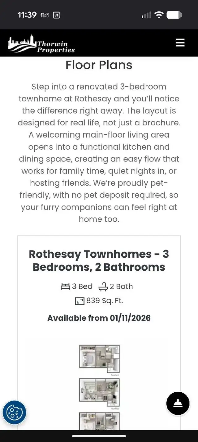 3 bedroom sublet 