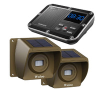 Wuloo Driveway Alarm Motion Detector 2 Sensors Solar