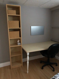 ikea desk table and wall unit
