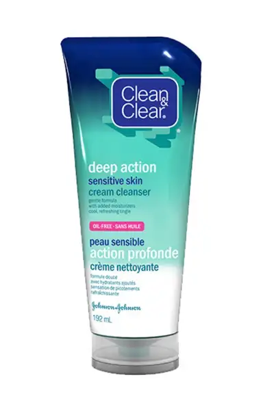 Clean & Clear Deep Action Sensitive Skin Cream Cleanser 192 mL, View more