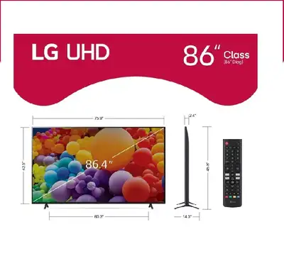LG-LED-TV-86"ULTRA HD-4K-SMART-IN BOX-WARRANTY-$799-NO TAX, View more