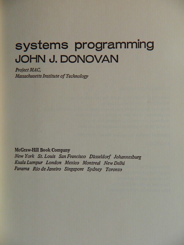 Systems Programming by J.J. Donovan dans Manuels  à Longueuil/Rive Sud - Image 2