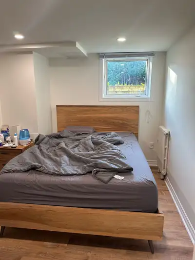 1 newly renovated bedroom for rent within a three bedroom basement unit near College Square. Room co...