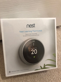 New - Nest Learning Thermostat- Stainless Steel