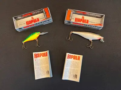 2 NEW Rapala boxed weighted balsa lures, View more