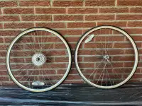 Vintage Araya aluminum wheel set with tires - 27 1/4” -