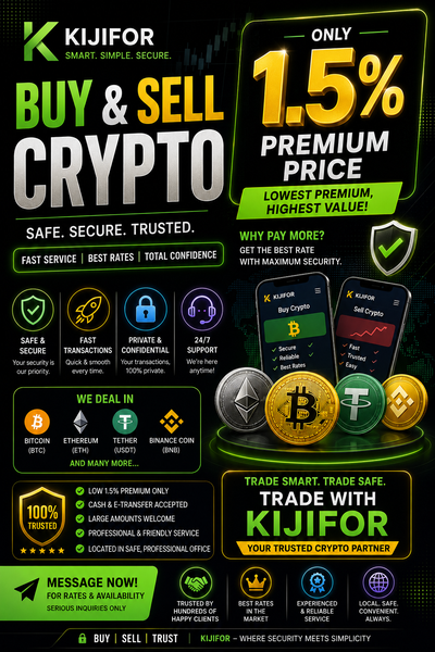 Buy & Sell Crypto Safely | Only 1.5% Premium | Trusted Service, View more