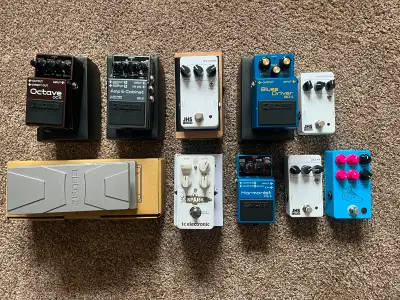 Built a pedal board and then decided on a multi-effects unit. Everything is like new, never gigged,...