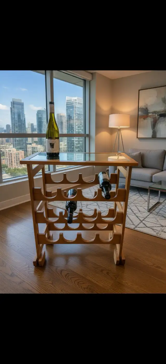 Wine Rack 12-Bottles with Mirror Top in Multi-item in Mississauga / Peel Region - Image 10