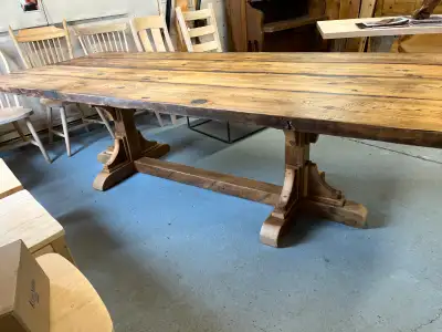 Reclaimed Wood Harvest Table From Our Showroom, View more