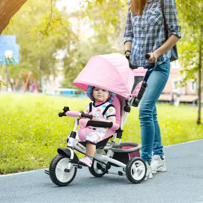 6 in 1 Tricycle for Toddler 1-5 Years with Parent-Push Handle, View more