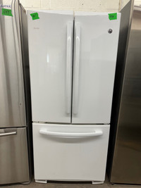  GE white 30 inch three door fridge