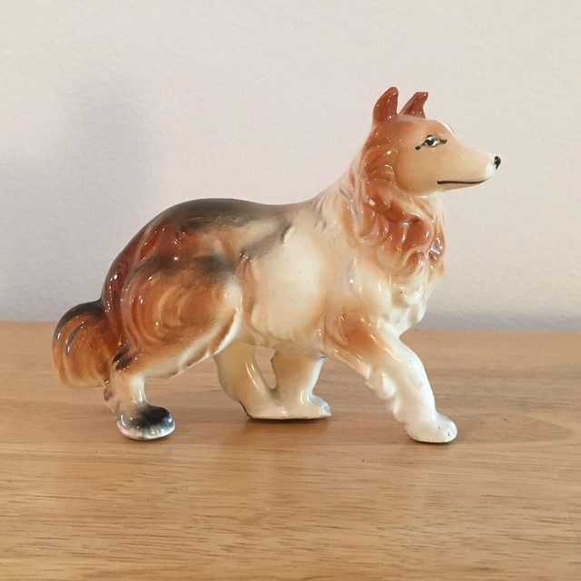 Vintage Figurine Chien Colley Lassie Riugh Collie dans Art et objets de collection  à Ville de Montréal