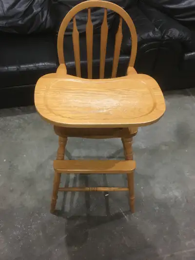 Solid Oak Wood Bow Back Kid's High Chair, View more